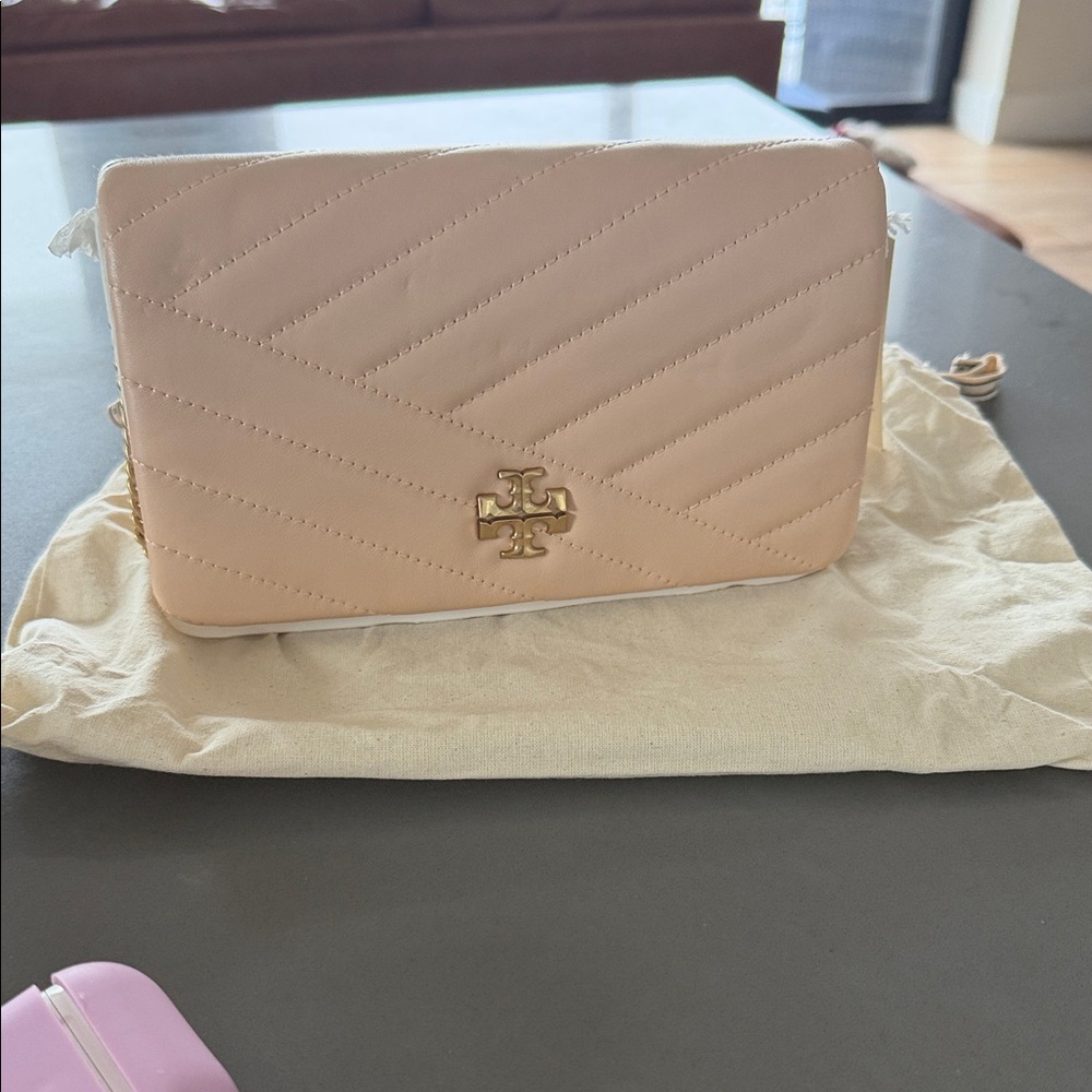 Tory Burch Blush Quilted Crossbody Bag